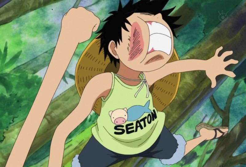 Luffy gặp khó khăn khi sử dụng sức mạnh trái ác quỷ khi còn nhỏ