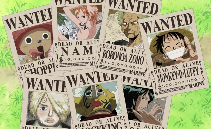 bảng tiền thưởng truy nã của các nhân vật trong One Piece mới nhất
